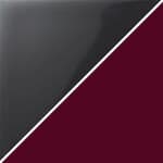 16.5" diameter, nest of 4 tables - smoked glass top / pinot noir lacquered base