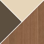 16.5" diameter, nest of 4 tables - bicolor laminate top / stained walnut base