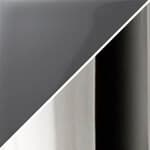 smoked glass top / chrome frame