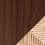 natural papercord / walnut - oiled