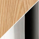 adjustable height - oak top / chromed base (KS11-OAK001-PLAL)