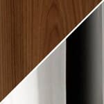 adjustable height - walnut top / chromed base (KS11-WAL001-PLAL)