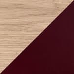 oak lacquered top / japanese red base