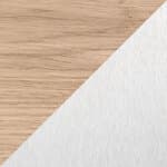 oak lacquered top / stainless steel base