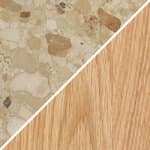 small - 47" / stone top - kunis breccia / oak base - natural