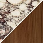 marble top - calacatta viola / walnut base - natural