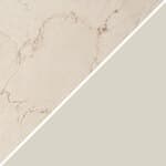 crystal rose marble top / ivory steel base