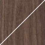 dark stained oak top / dark stained oak base