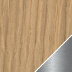 oak, oil / stainless steel