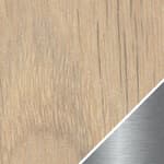 oak, white oil / stainless steel
