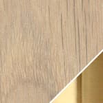 oak, white oil / brass