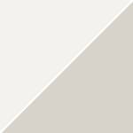 white laminated top / gloss ivory base
