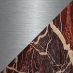 stainless steel top / cherry marble