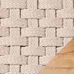 sesame weave - untreated teak frame (083)