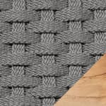 charcoal weave - untreated teak frame (1402)