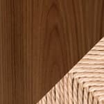walnut, lacquer / natural papercord seat