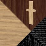 oak & walnut, oil / black papercord