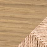 natural papercord / oak, oiled