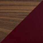 walnut lacquered top / japanese red base