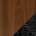 black papercord / walnut - lacquered