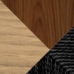 black papercord / oak & walnut - lacquered
