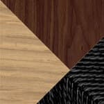 black papercord / oak & walnut - oiled