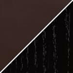 dark brown saddle / oak, black lacquered