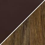 dark brown saddle / oak, smoked oil