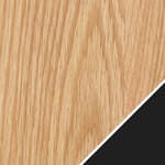 oak - clear lacquered top & legs / black trumpet