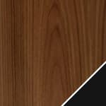 walnut with black glides