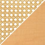 clear lacquered beech with natural cane