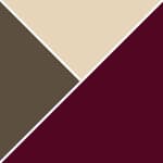24" diameter, nest of 4 tables - bicolor laminate top / pinot noir lacquered base
