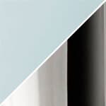 crystal clear glass top / chrome frame