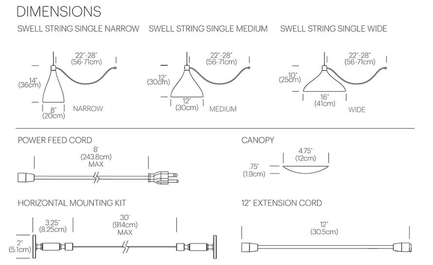 swell single string pendant lamp – thumbnail image #13