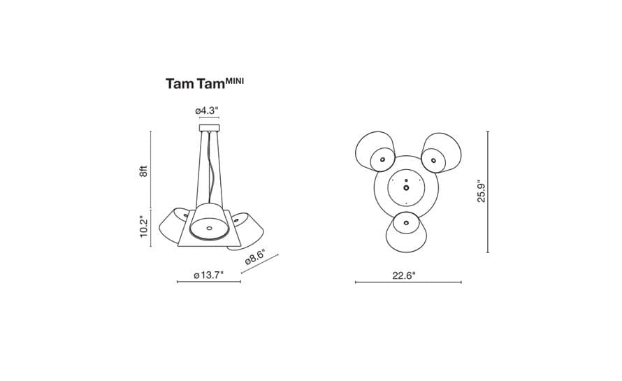 tam tam mini suspension lamp – thumbnail image #3