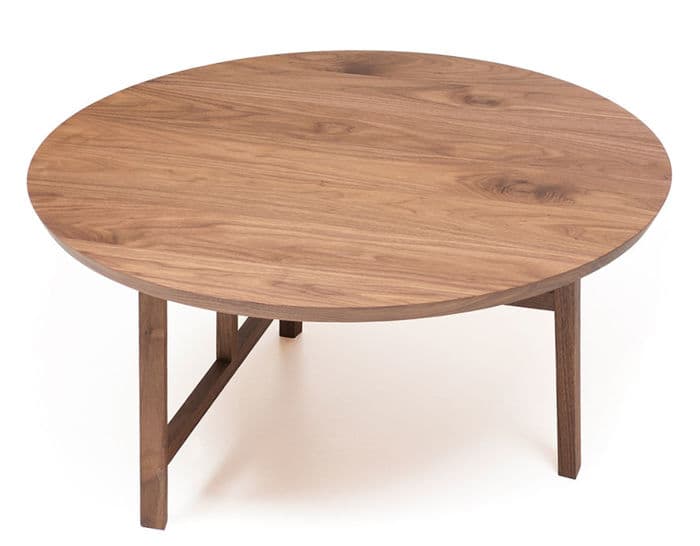 trio round coffee table with wood top 754m – thumbnail image #1