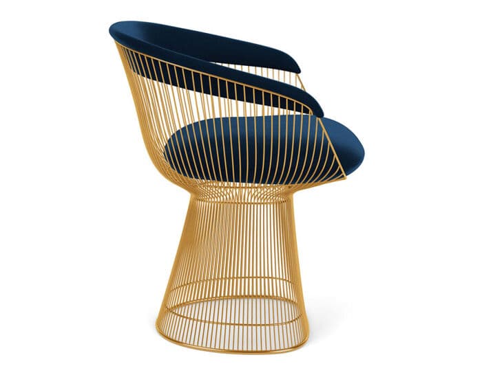 platner gold plated arm chair – thumbnail image #3
