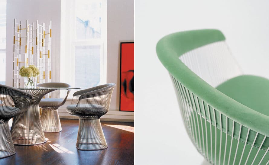 platner gold plated arm chair – thumbnail image #8