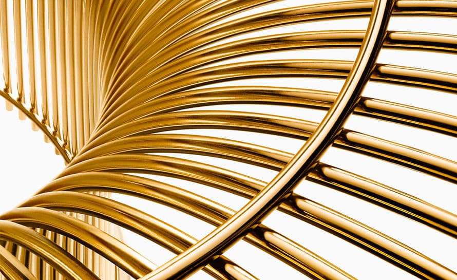 platner gold plated coffee table 42.25" dia. – thumbnail image #2
