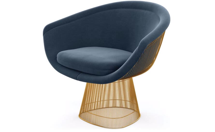 platner gold plated lounge chair – thumbnail image #1