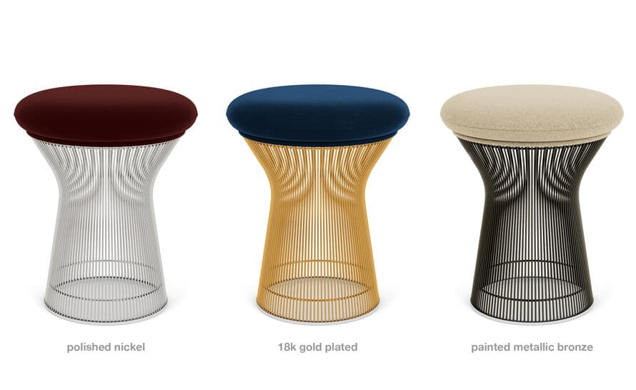platner gold plated stool – thumbnail image #6