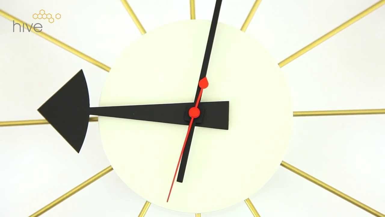 george nelson ball clock in natural beech video