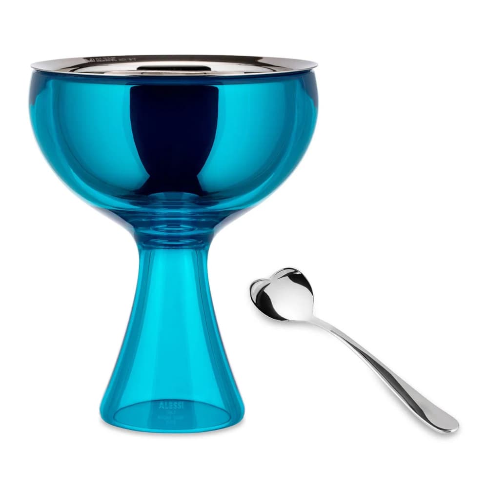 big love ice cream cup and spoon / blue