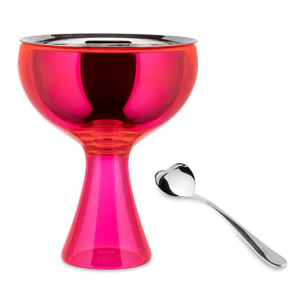 big love ice cream cup and spoon / fuchsia