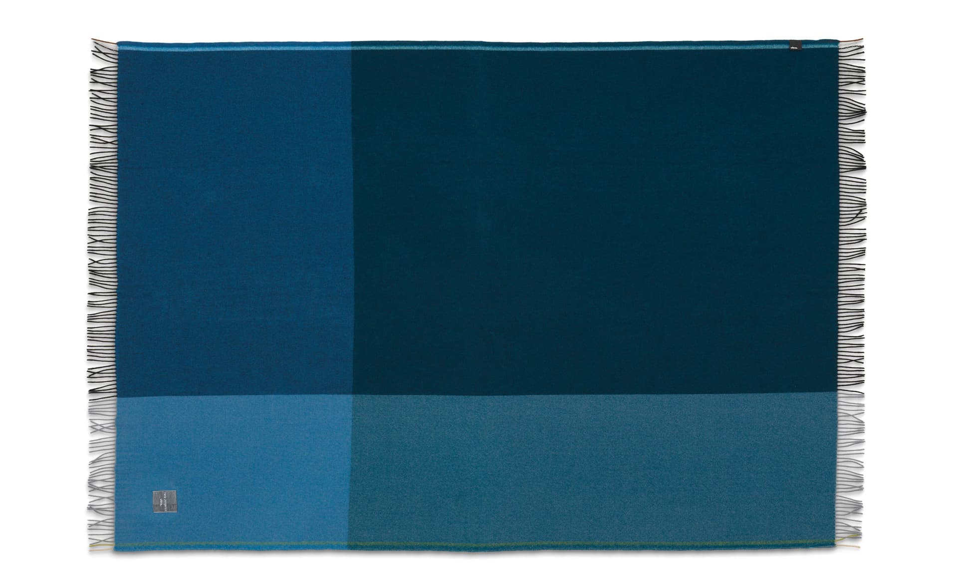 color block blanket / black/blue