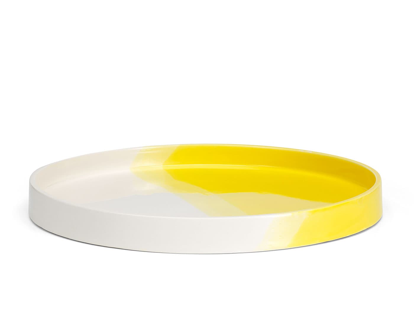 herringbone vessels / tray / yellow