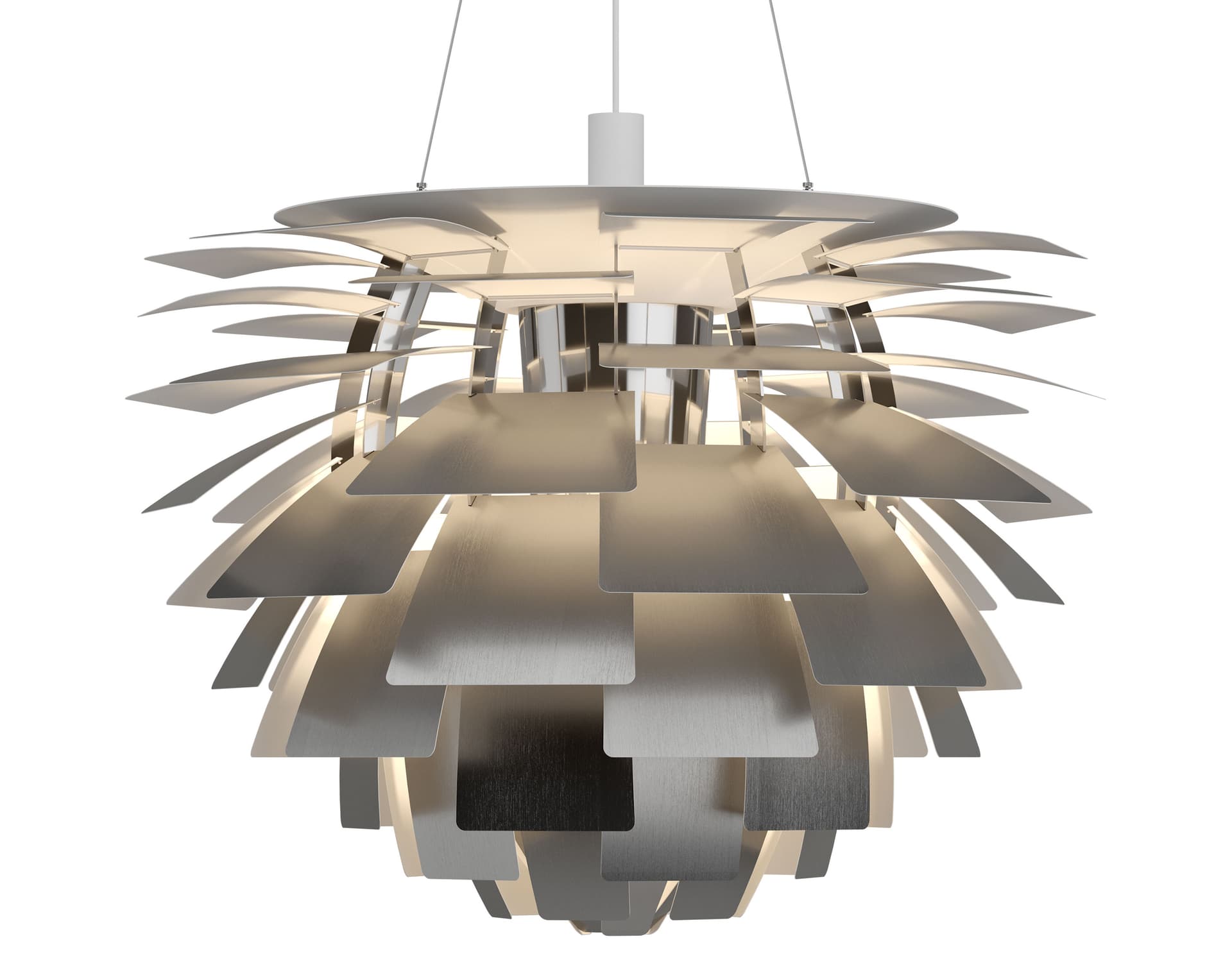 ph artichoke pendant lamp / x-large / 33.1" dia. / brushed stainless steel / 3000K