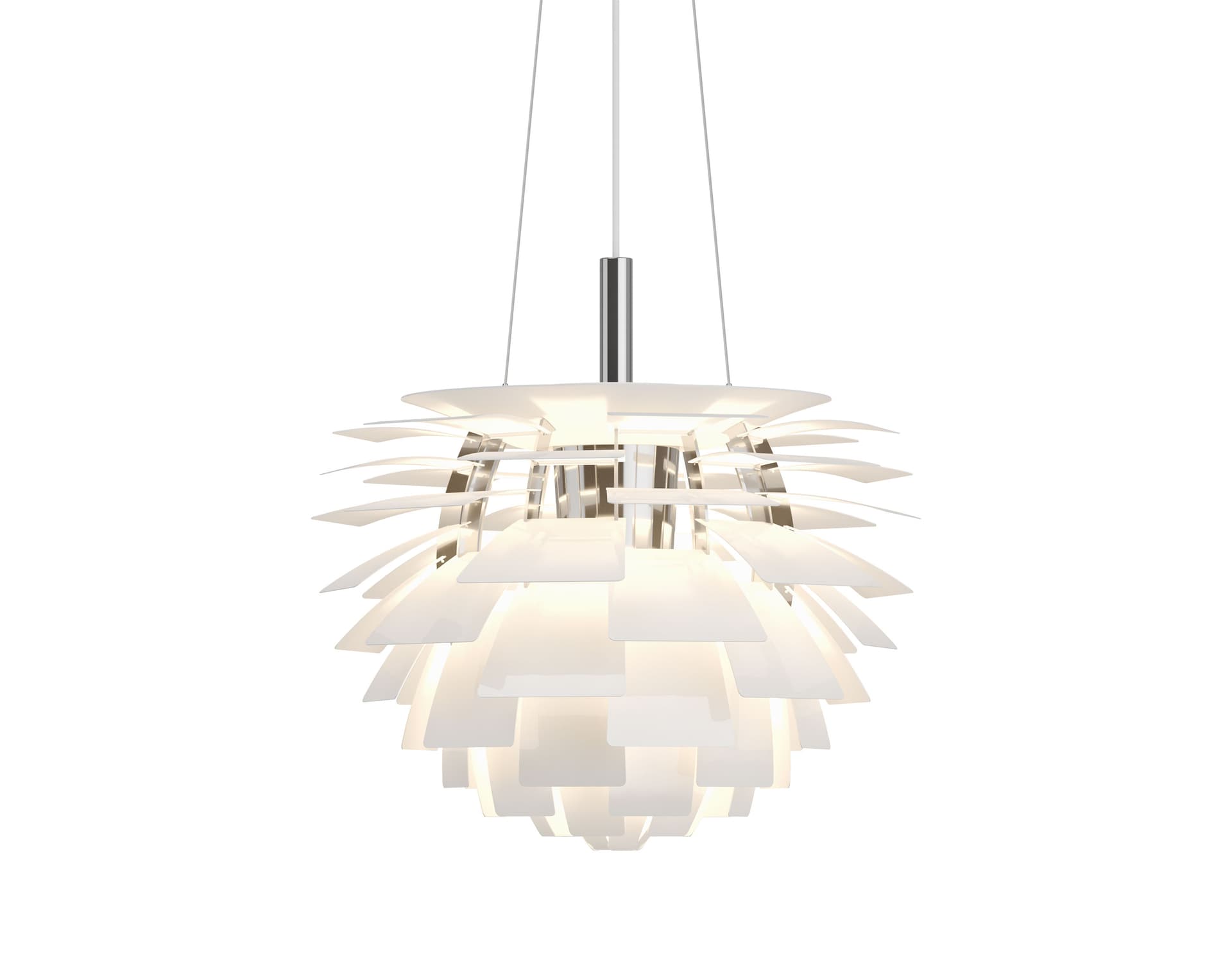 ph artichoke pendant lamp / small / 18.9" dia. / white