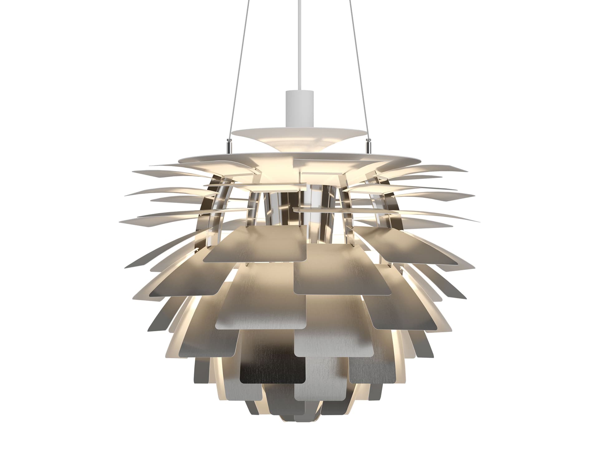 ph artichoke pendant lamp / medium / 23.6" dia. / brushed stainless steel / 2700K