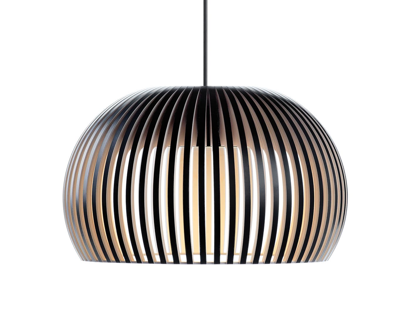 Atto 5000 Pendant Lamp / black laminated / black cable